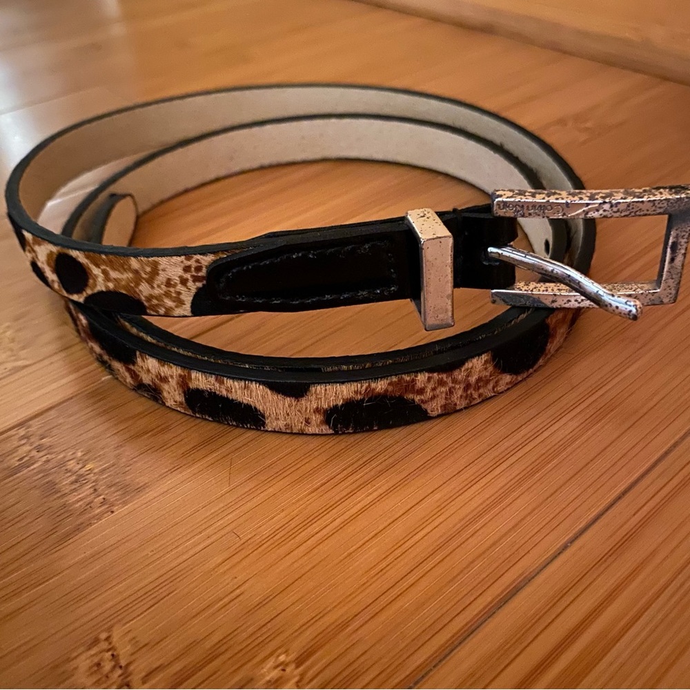 Animal Print Skinny Belt
